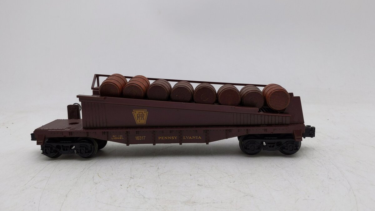 Lionel 6-16317 O Gauge Pennsylvania Barrel Ramp Car #16317 EX