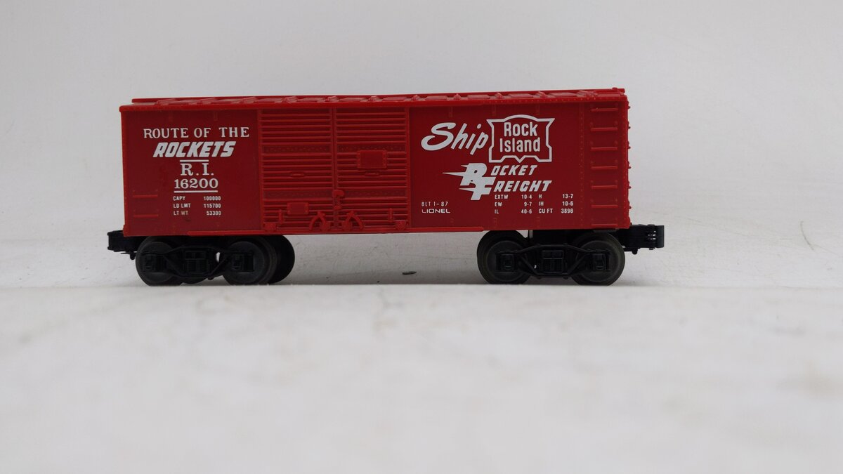 Lionel 6-16200 O Gauge Rock Island Boxcar EX