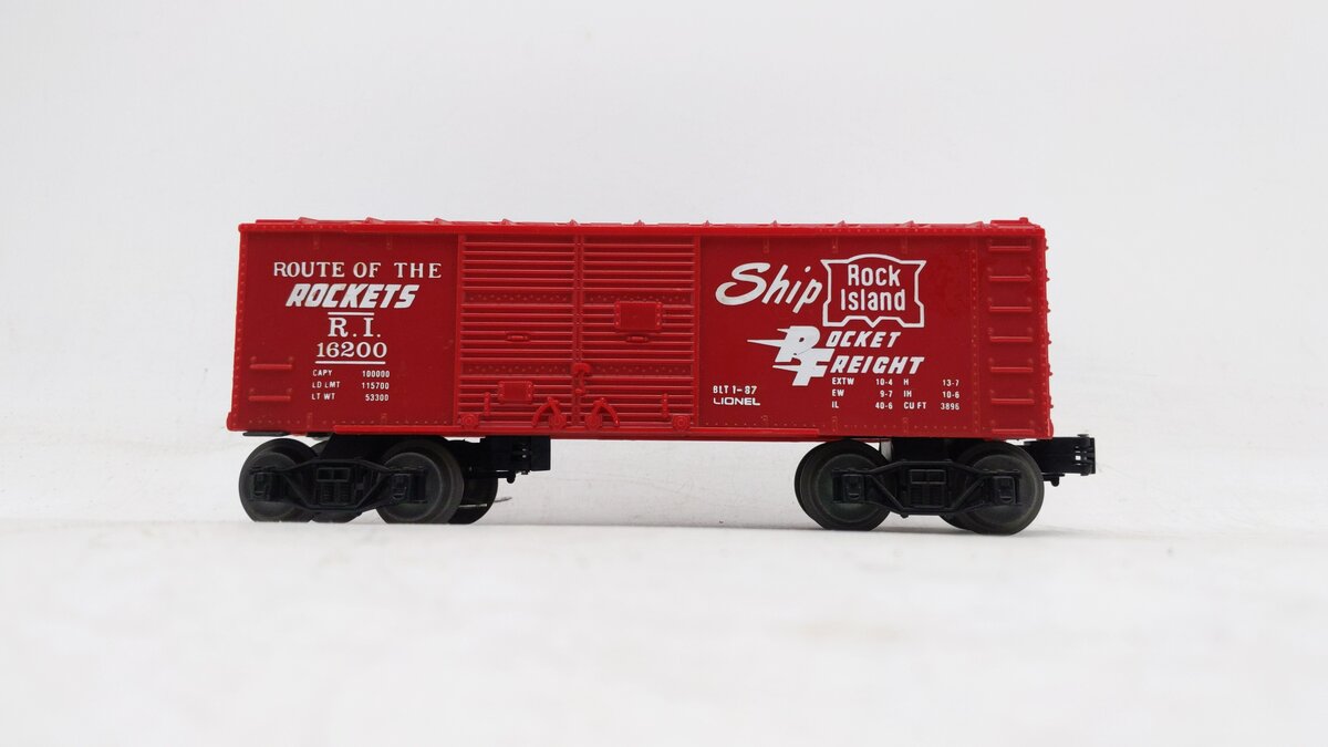 Lionel 6-16200 O Gauge Rock Island Boxcar EX