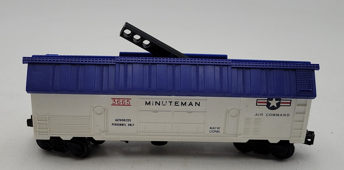 Lionel 3665 Vintage O Minuteman Missile Launching Car VG