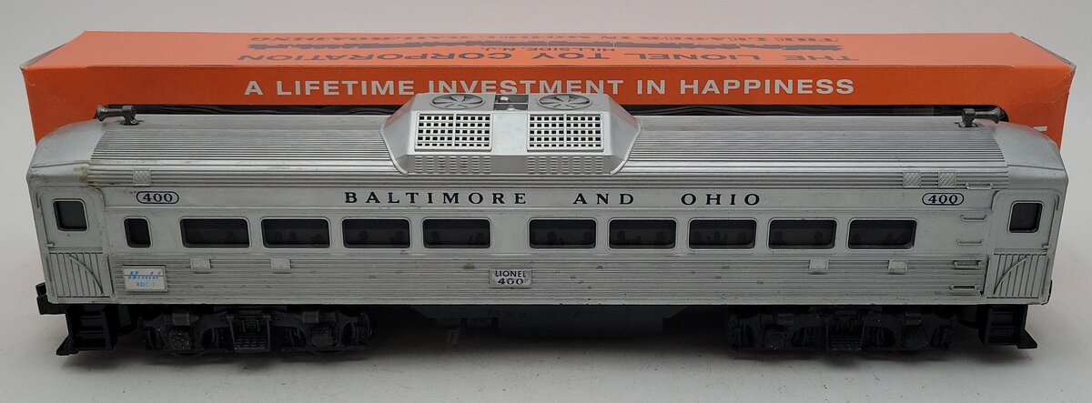 Lionel 400 Vintage O Powered Baltimore & Ohio Commuter Car VG/Box