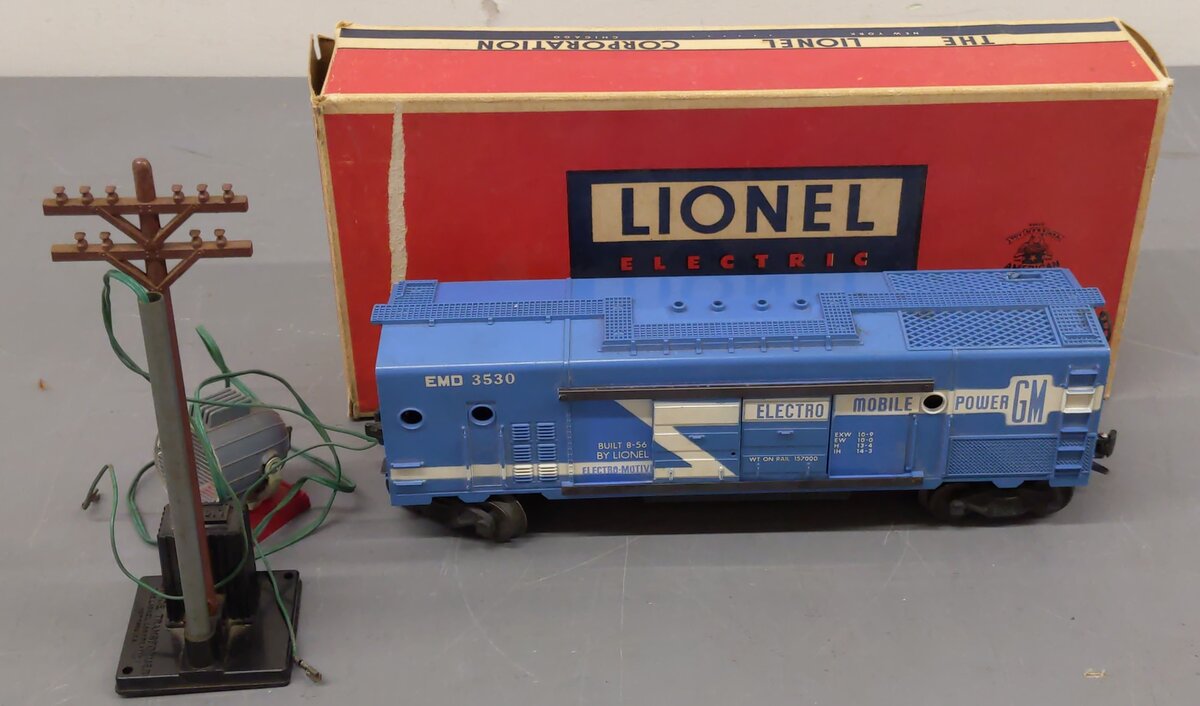 Lionel 3530 Vintage O Electromotive Car with Extension Searchlight VG/Box