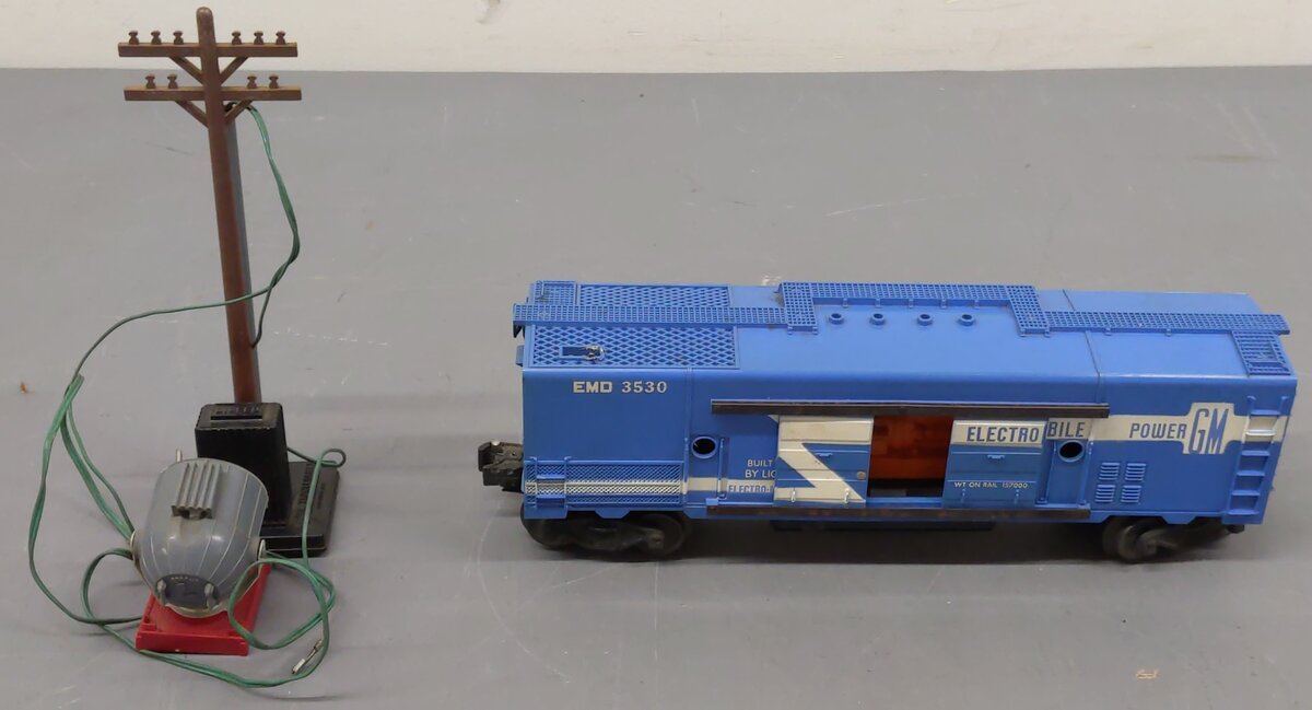 Lionel 3530 Vintage O Electromotive Car with Extension Searchlight VG/Box