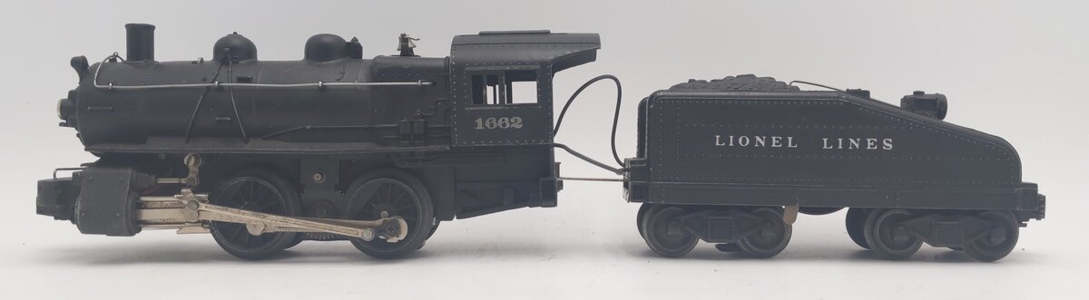 Lionel 1662 Vintage O 0-4-0 Steam Locomotive & Tender VG