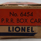 Lionel x6454 Vintage O Scale Pennsylvania Boxcar #65400 VG/Box