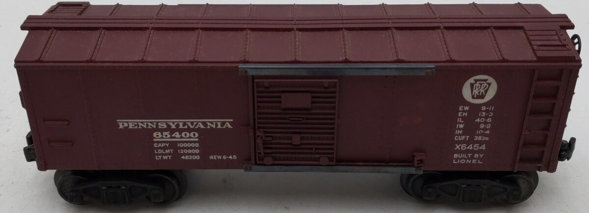 Lionel x6454 Vintage O Scale Pennsylvania Boxcar #65400 VG/Box