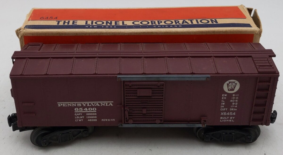 Lionel x6454 Vintage O Scale Pennsylvania Boxcar #65400 VG/Box
