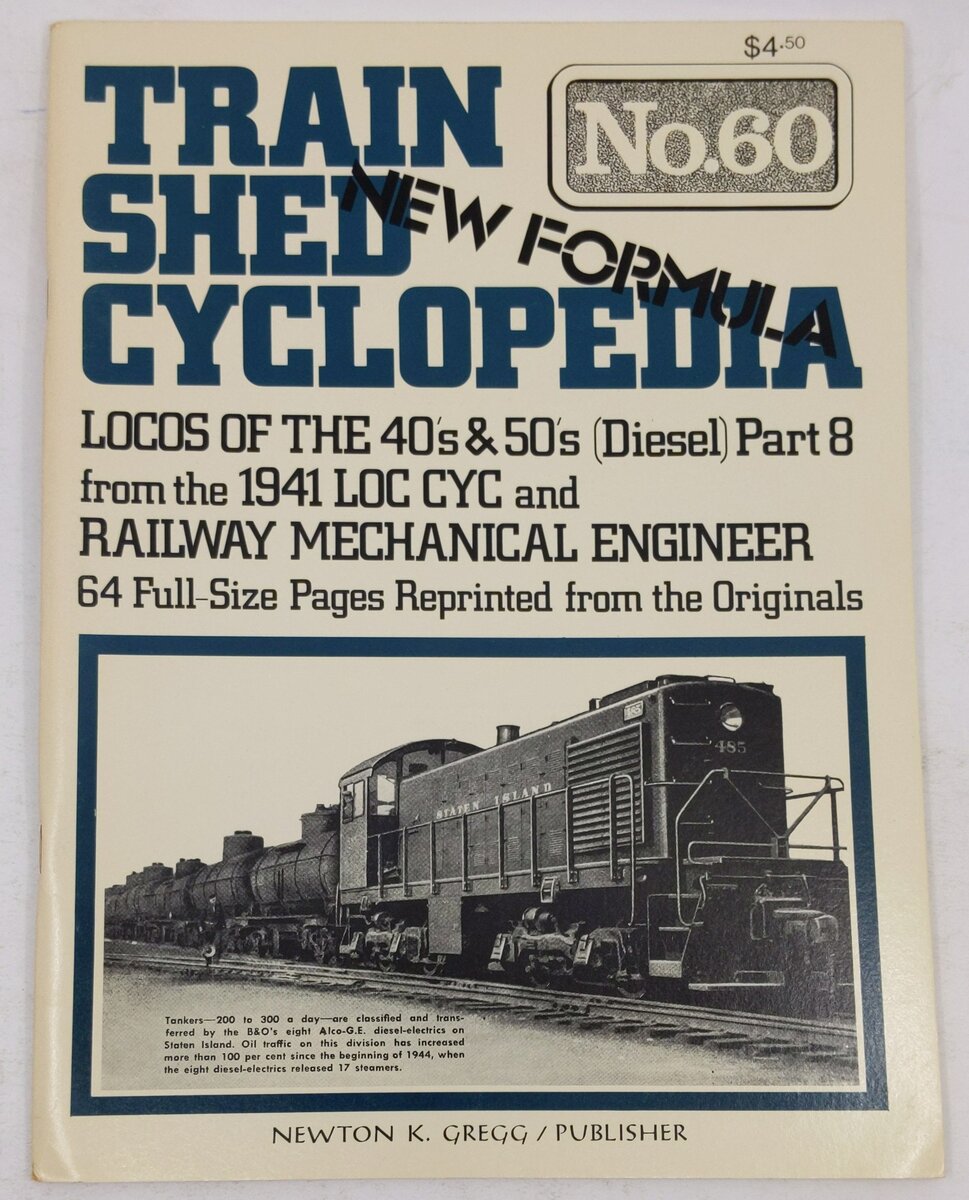 Train Shed Cyclopedia No. 60 Paperback Book By Newton K. Gregg EX