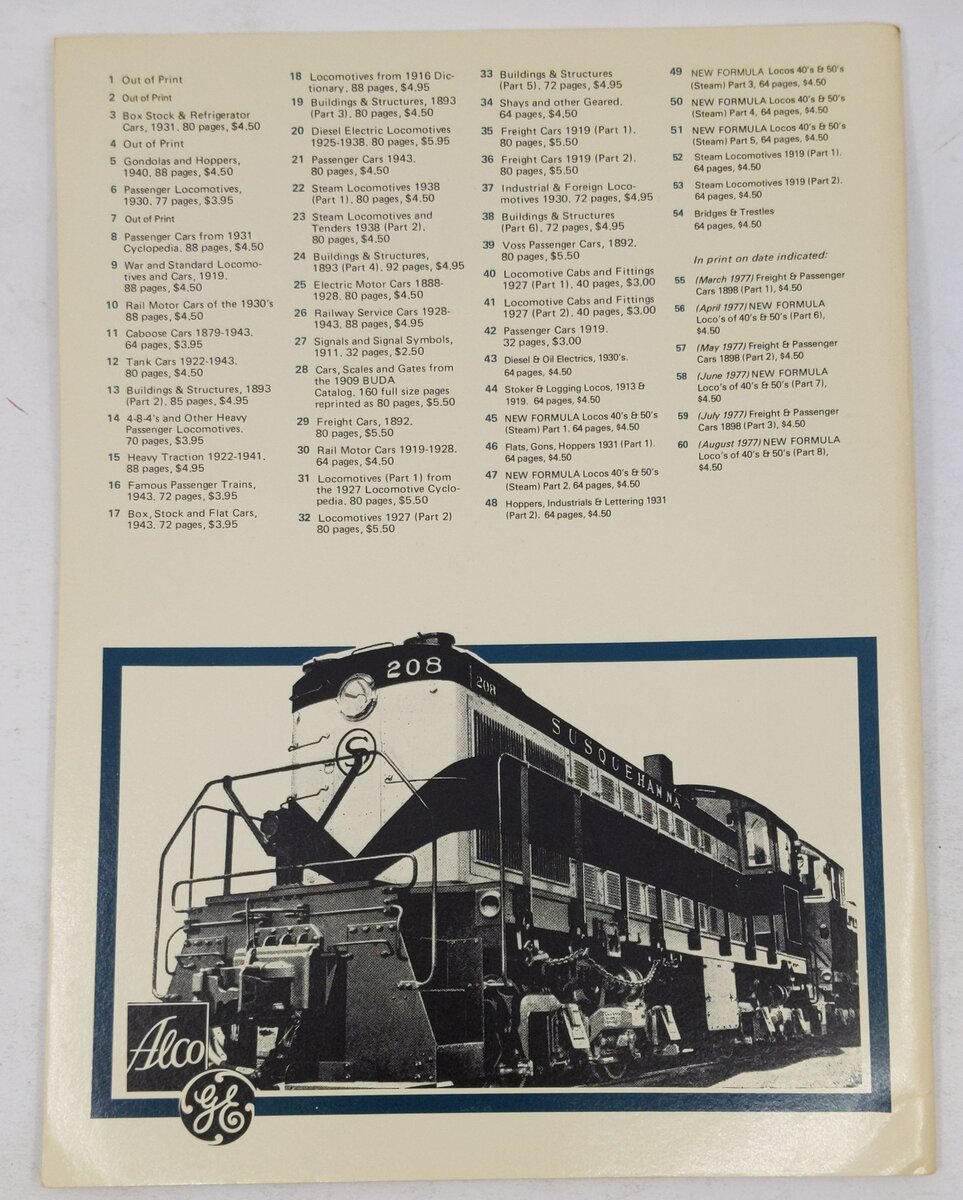 Train Shed Cyclopedia No. 60 Paperback Book By Newton K. Gregg EX