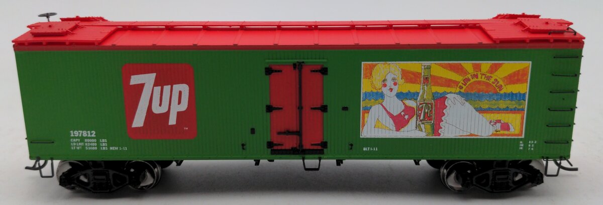 MTH 81-94012 7up HO Scale R40-2 Woodside Reefer Car