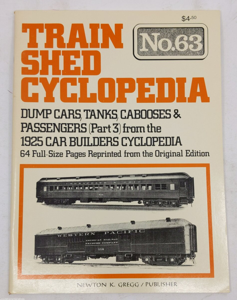 Train Shed Cyclopedia No.63 Paperback Book By Newton K. Gregg EX
