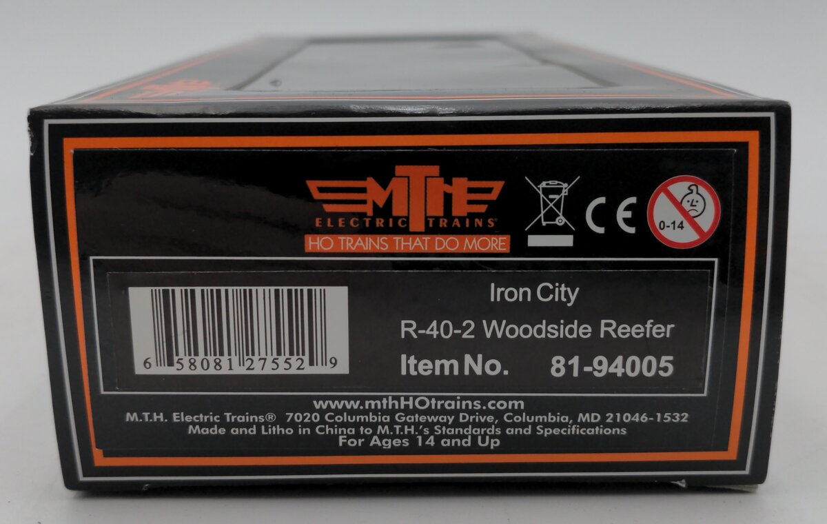 MTH 81-94005 81 Iron City HO Scale R-40-2 Woodside Reefer