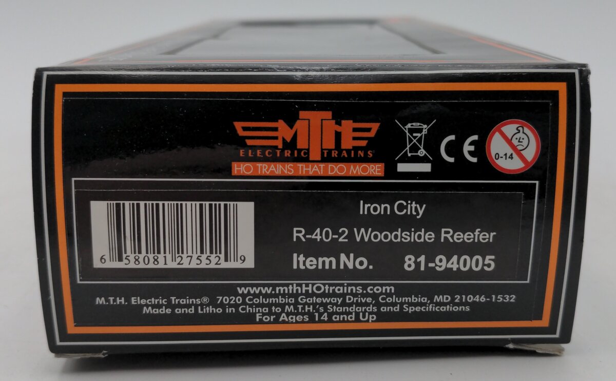 MTH 81-94005 81 Iron City HO Scale R-40-2 Woodside Reefer
