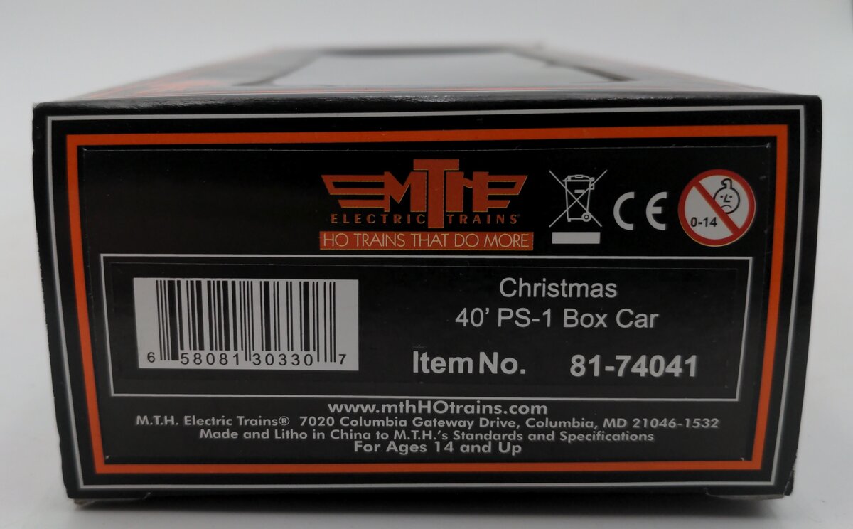 MTH 81-74041 HO Christmas 40' PS-1 Box Car
