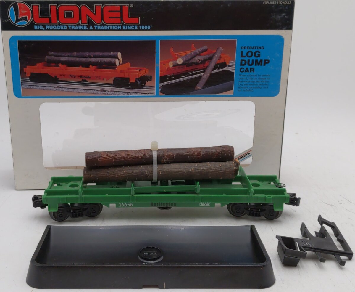 Lionel 6-16656 Burlington Operating Log Dump Car #16656 LN/Box