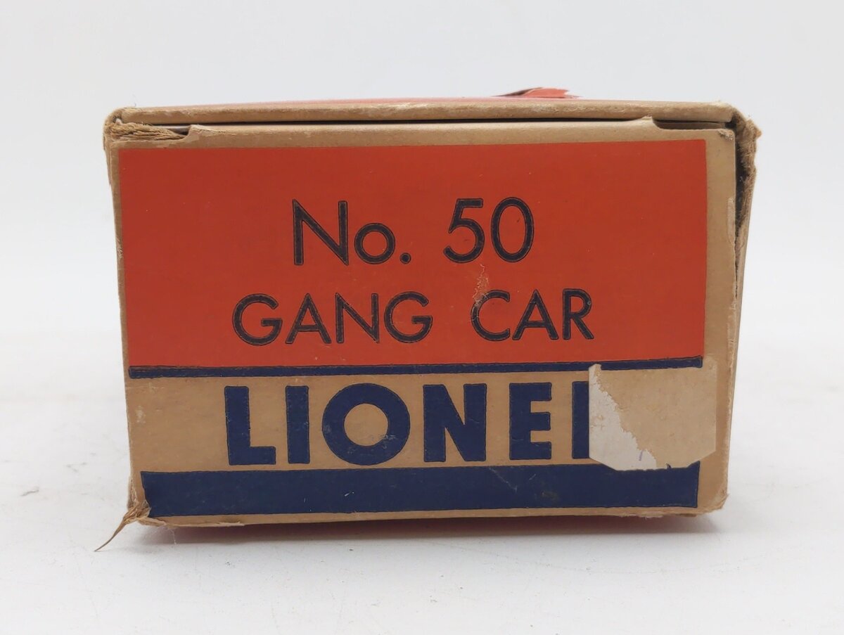 Lionel 50 Vintage O Gauge Postwar Motorized Gang Car w/3 Figures VG/Box