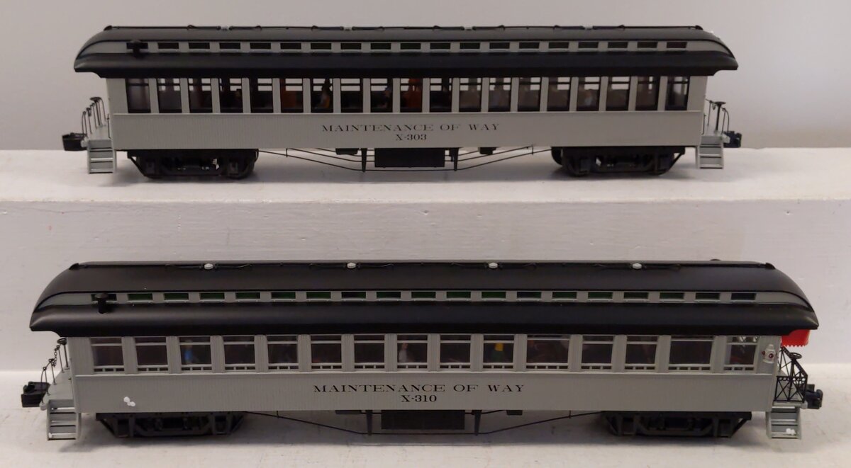 Lionel 2227420 O Maintenance of Way Wood Coach/Observation Car (Set of 2) EX/Box
