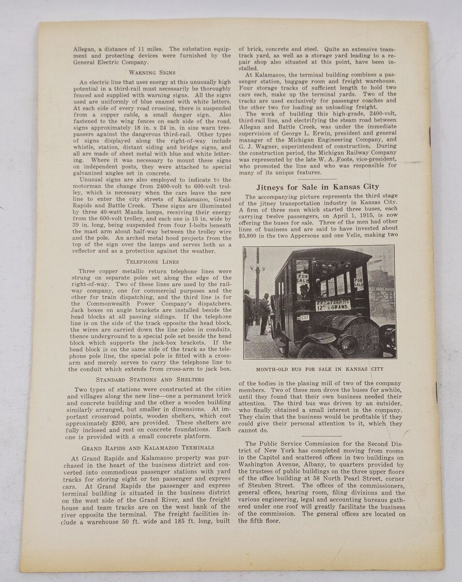 selections from 1915 electric railway journal vol.5 no.6 Paperback Book VG