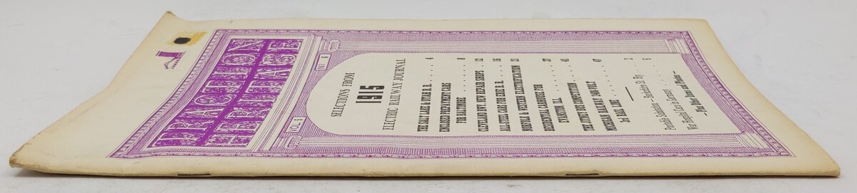 selections from 1915 electric railway journal vol.5 no.6 Paperback Book VG