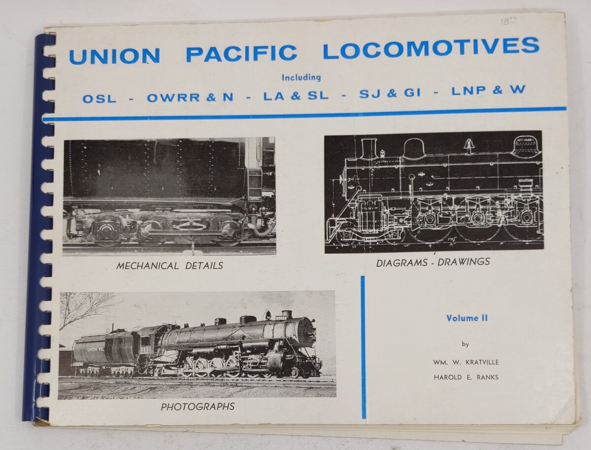 Union Pacific Locomotives, Vol.2 Paperback Book By W. Kratville, Harold E. Ranks VG