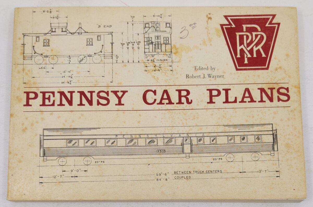Pennsy Car Plans Paperback Book By Robert J. Wayner VG