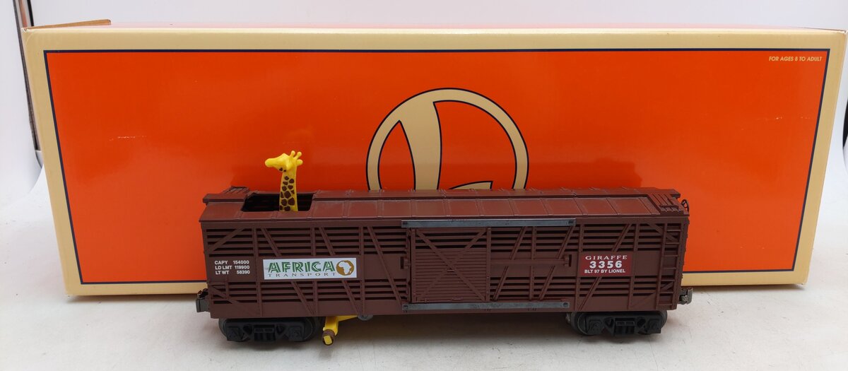 Lionel 6-19846 O Gauge Command Controlled Animated Giraffe Car EX/Box