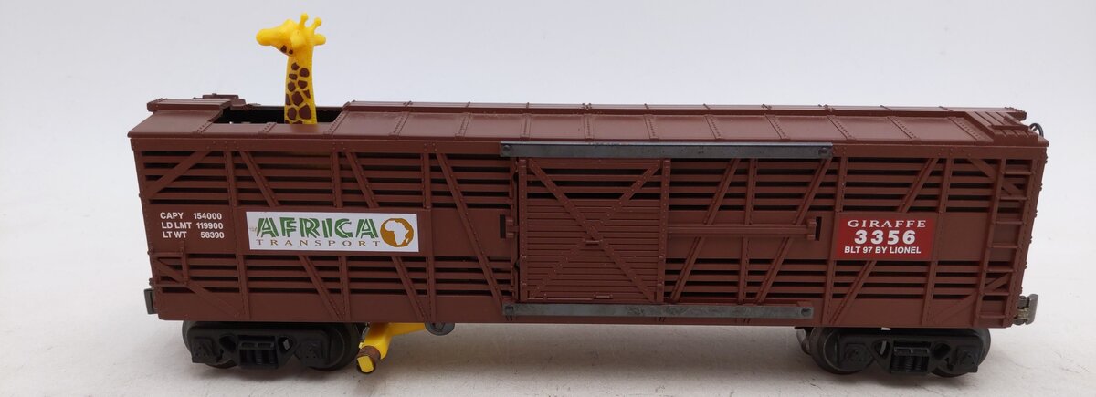 Lionel 6-19846 O Gauge Command Controlled Animated Giraffe Car EX/Box