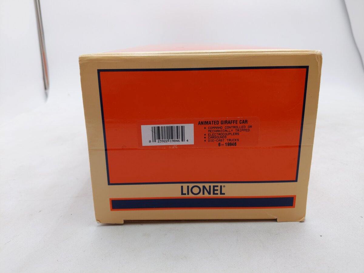 Lionel 6-19846 O Gauge Command Controlled Animated Giraffe Car EX/Box