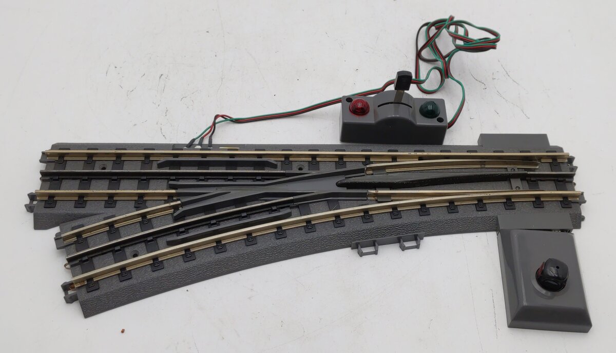 MTH 40-1021 O72 RealTrax Nickel Silver Left Hand Remote Switch Turnout EX/Box