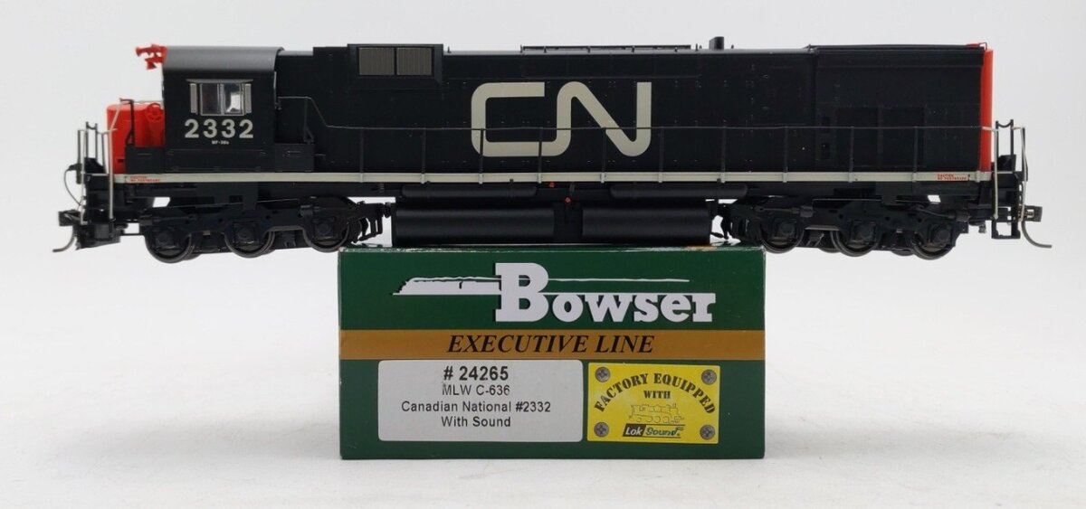 Bowser 24265 HO Canadian National MLW M636 Diesel Locomotive with Sound #2332