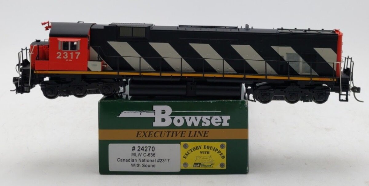 Bowser 24270 HO Canadian National MLW M636 Diesel Locomotive with Sound #2317