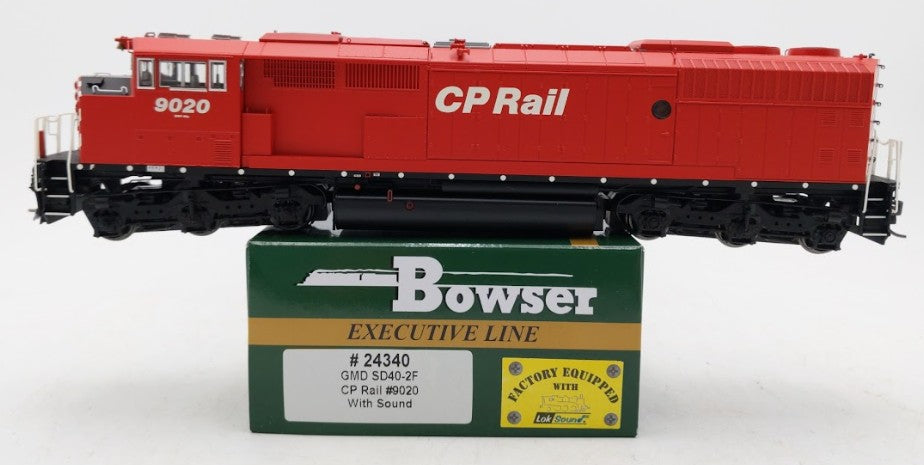 Bowser 24340 HO Canadian Pacific Rail SD40-2F Diesel Locomotive #9020 w/ Sound
