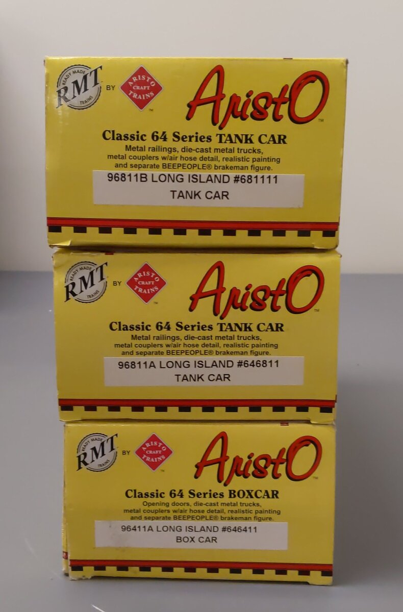 RMT O Gauge Assorted Long Island Freight Cars: 646811, 681111, 646411 [3] EX/Box