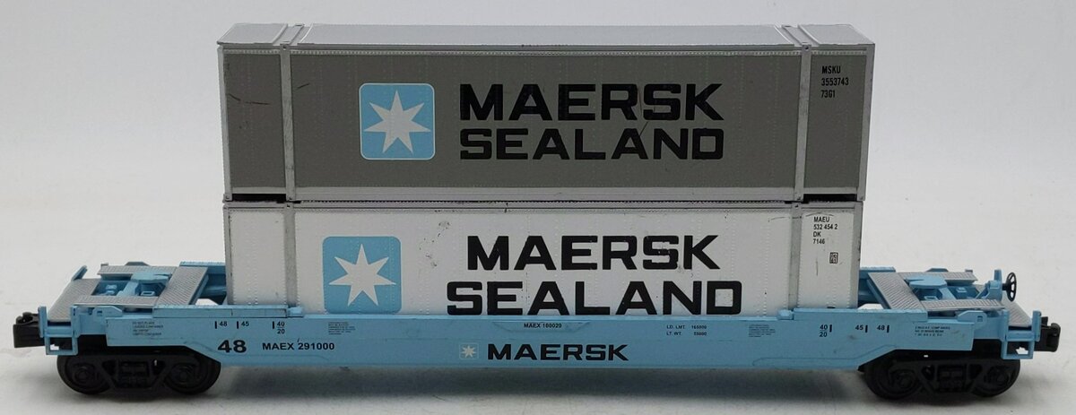 MTH 30-76320 Maersk Husky Stack Car V2 EX/Box