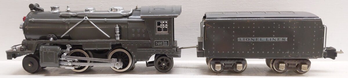 Lionel 249E Vintage O 2-4-2 Tinplate Steam Locomotive w/ 265T Tender- Repainted