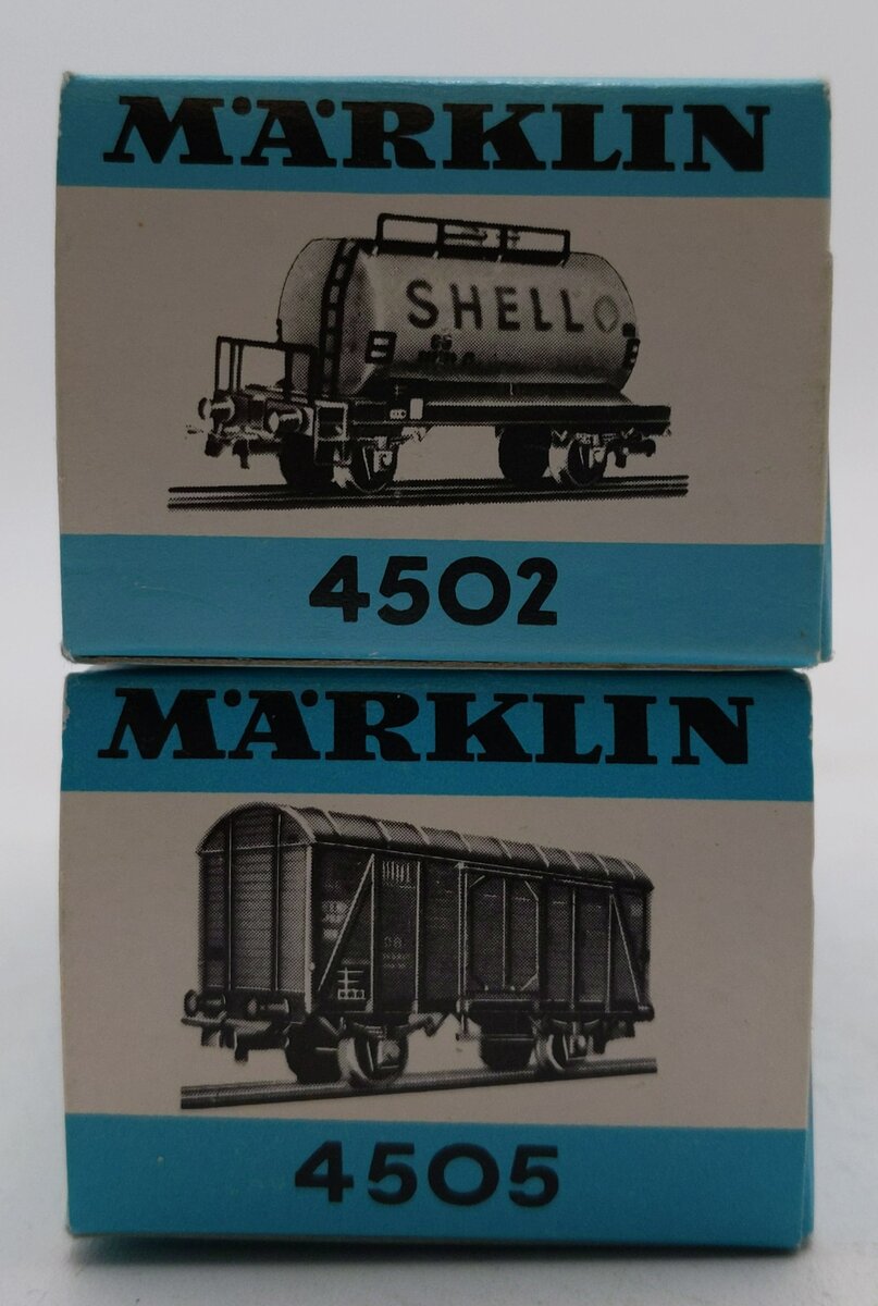 Marklin HO Scale Assorted Freight Cars: 4505, 4502 [2] EX/Box