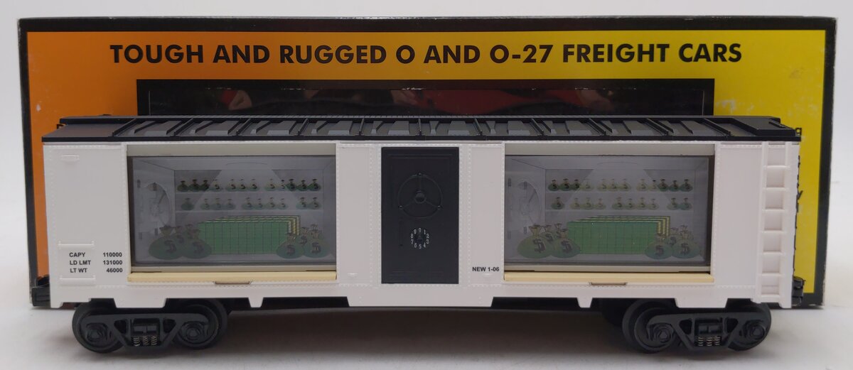 MTH 30-74401 O Gauge Wall Street 40' Window Box Car w/Money LN/Box