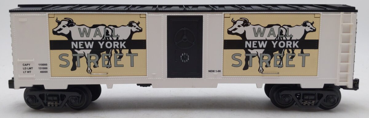 MTH 30-74401 O Gauge Wall Street 40' Window Box Car w/Money LN/Box