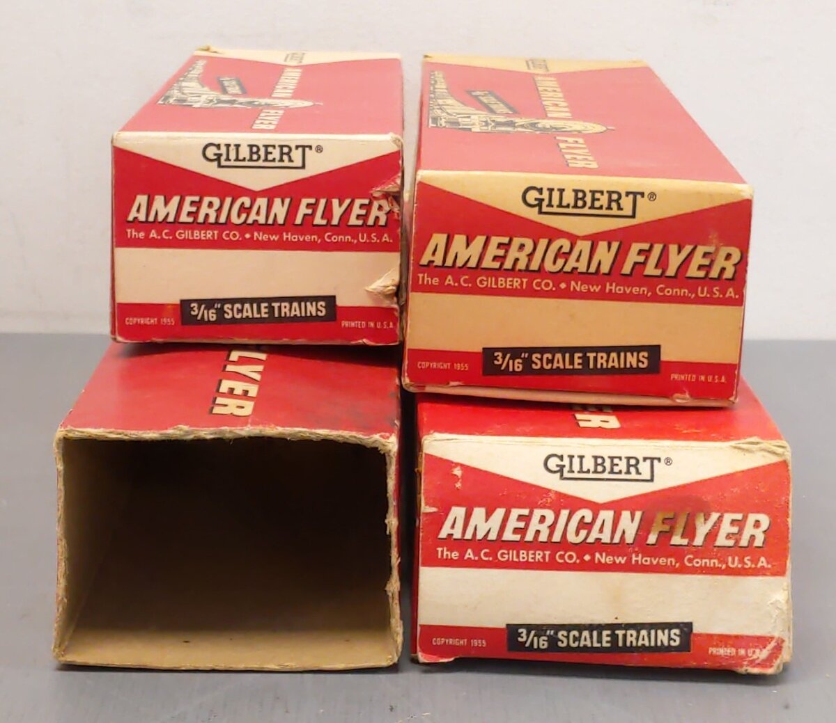 American Flyer Vintage S Freight Cars: 24533, 914, 24205, 25045, 911, 806 [6] VG