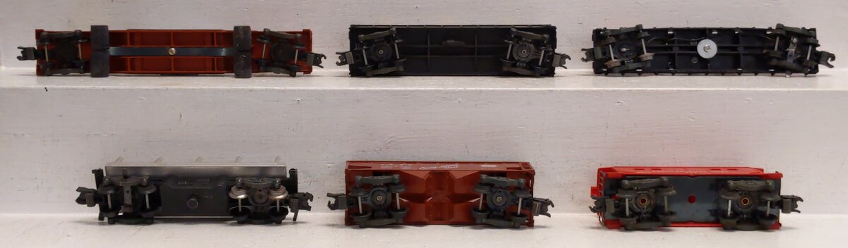 American Flyer Vintage S Freight Cars: 24533, 914, 24205, 25045, 911, 806 [6] VG