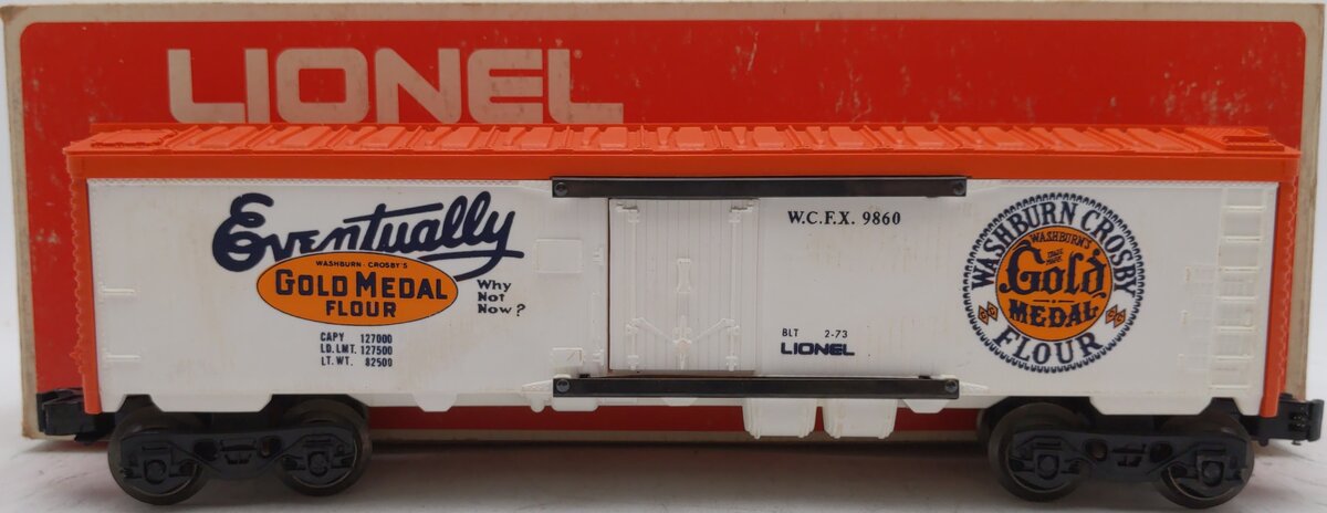 Lionel 6-9860 O Gauge Gold Medal Flour Billboard Reefer Car EX/Box