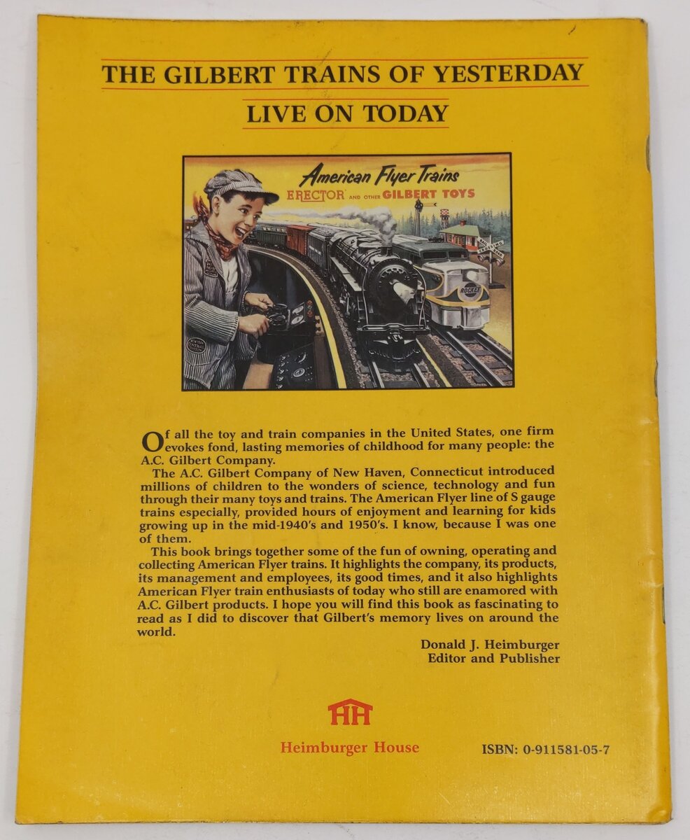 American Flyer Features Paperback Book By A. C. Gilbert, Donald J. Heimburger VG