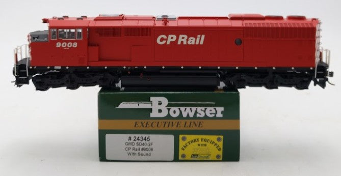 Bowser 24345  HO Scale Canadian Pacific SD40-2F Diesel Locomotive #9008 w/ Sound
