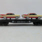 Lionel 6-17536 O Gauge Route 66 Flatcar w/ 2 Luxury Coupes EX/Box