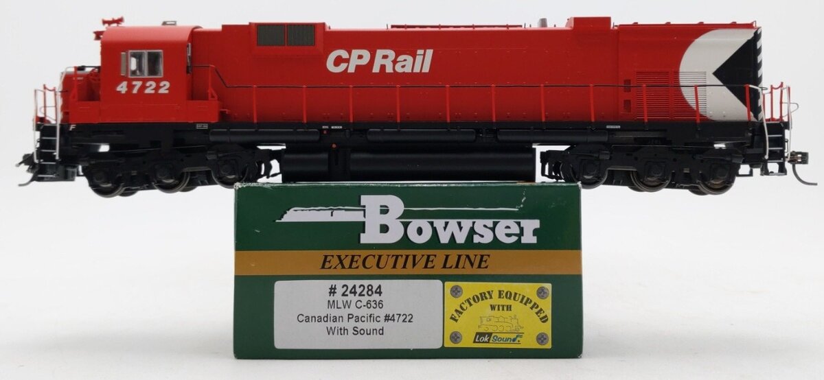Bowser 24284 HO Canadian Pacific Rail MLW M636 Diesel Locomotive Sound/DCC #4722