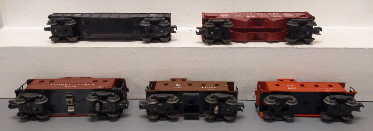 Lionel Vintage O Freight Cars: 25000, 6257, 6457, 64173, 6462 [5] VG