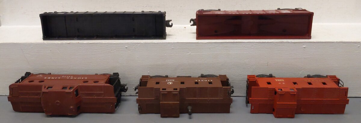 Lionel Vintage O Freight Cars: 25000, 6257, 6457, 64173, 6462 [5] VG