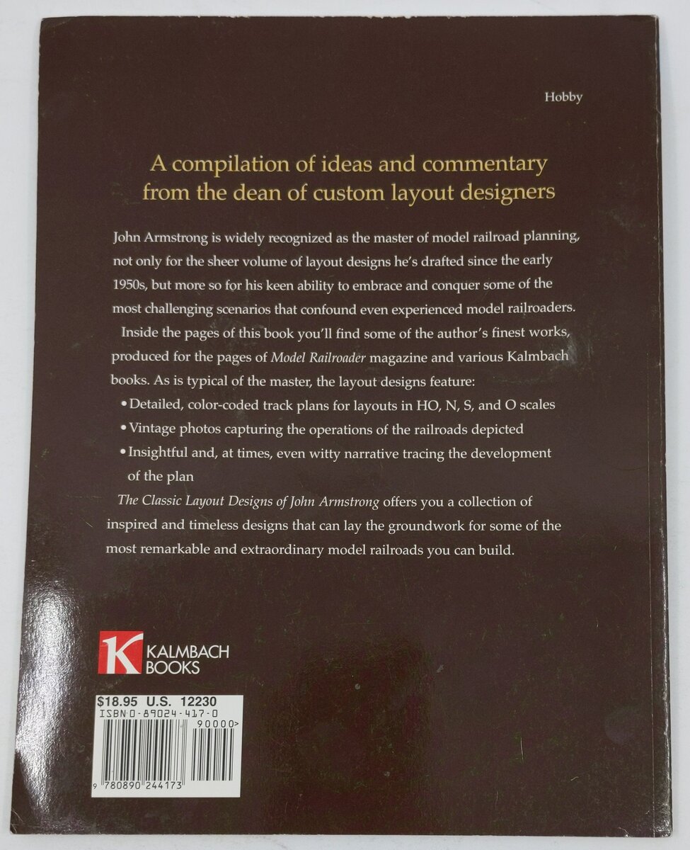 The Classic Layout Designs of John Armstrong Paperback Book VG