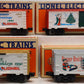 Lionel O Assorted Christmas Freight Box Cars: 19945, 19910, 16272, 19913 [4] EX/Box
