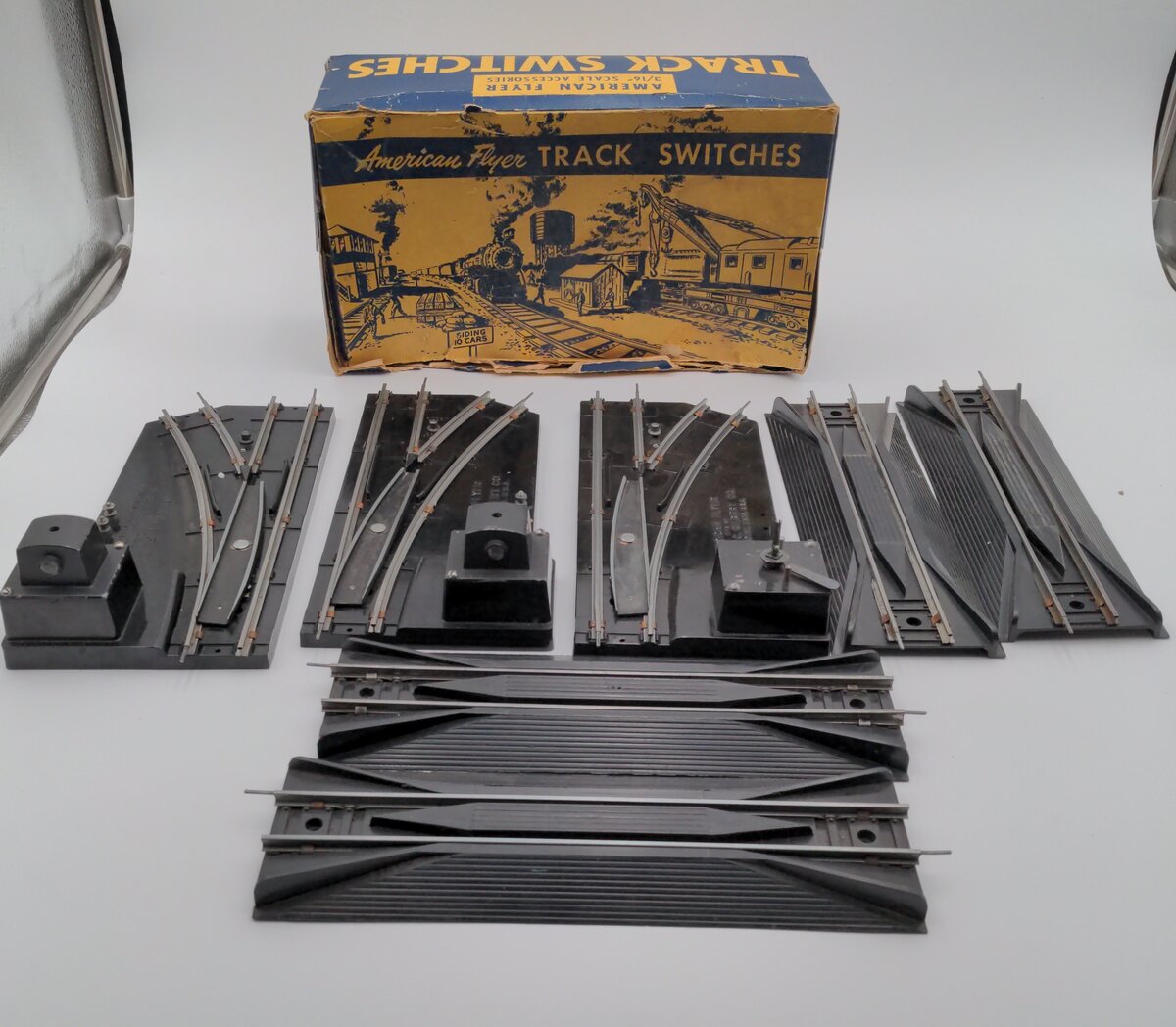 American Flyer Vintage S Switches & Rerailer Track Sections #720A,728 & 722A [7] EX